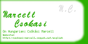 marcell csokasi business card